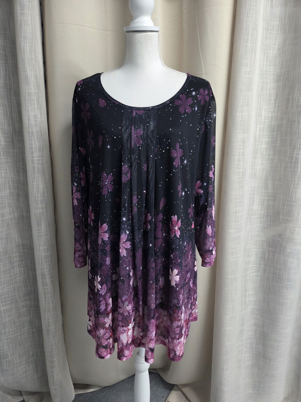 Valolia Women's Floral Swing Tunic Sakura Size 3XL